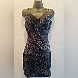 Sexy animal print mini dress